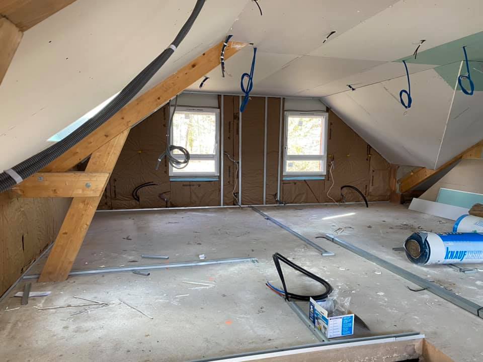 Faux plafond et spots intégrés - Plâtrerie Dreux